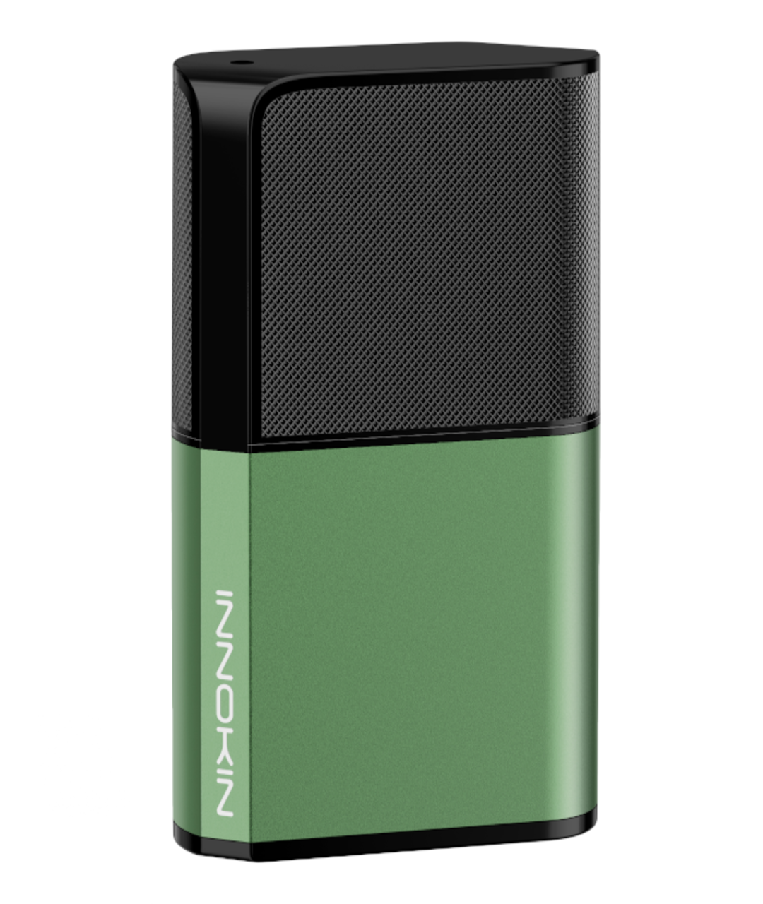A compact, rectangular vaping device with a sleek, dual-tone design. The top half is a textured black and the bottom half is a smooth green color. Equipped with a 650mAh battery, the Innokin Klypse Zip Kit offers excellent MTL vaping. The brand name "Innokin" is printed vertically in white on the green section.