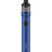 A blue Vaporesso GTX Go 80 Kit with a black mouthpiece and a transparent tank. The kit features a button on its front and has the brand name "Vaporesso" printed vertically near the bottom, showcasing advanced leak-resistant technology for a seamless vaping experience.